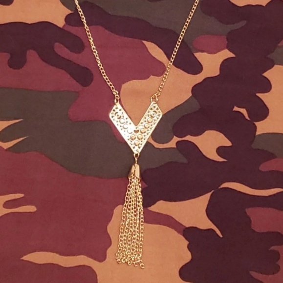 Military Camo Swing Dress & Necklace, Size Medium - Picture 6 of 7